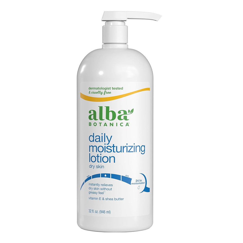 Alba Botanica Daily Moisturizing Body Lotion, Dry Skin Formula, 32 Oz